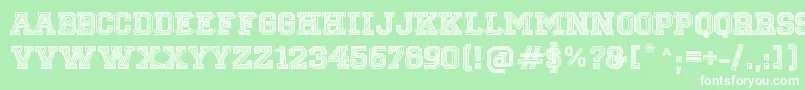 SketchCollege Font – White Fonts on Green Background