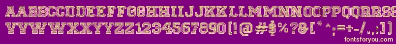 SketchCollege Font – Yellow Fonts on Purple Background