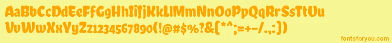 Шрифт ChelaoneRegular – оранжевые шрифты на жёлтом фоне