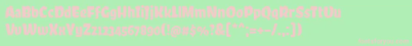 ChelaoneRegular-fontti – vaaleanpunaiset fontit vihreällä taustalla
