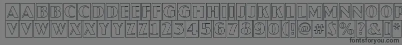 フォントJaspercmotlRegular – 黒い文字の灰色の背景