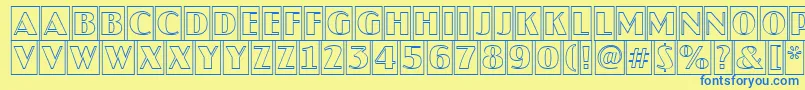 JaspercmotlRegular Font – Blue Fonts on Yellow Background