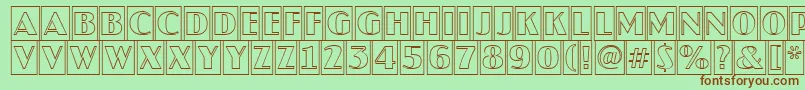 JaspercmotlRegular Font – Brown Fonts on Green Background