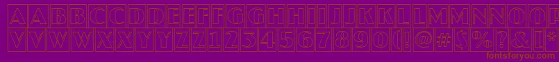 フォントJaspercmotlRegular – 紫色の背景に茶色のフォント