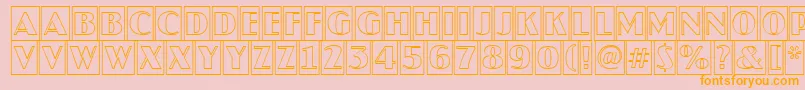 JaspercmotlRegular-Schriftart – Orangefarbene Schriften auf rosa Hintergrund