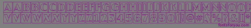 フォントJaspercmotlRegular – 紫色のフォント、灰色の背景