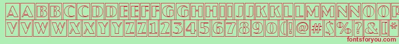 JaspercmotlRegular Font – Red Fonts on Green Background