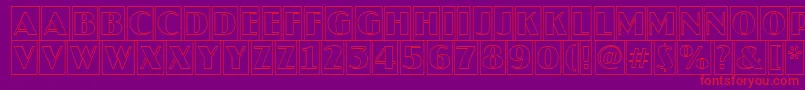 JaspercmotlRegular Font – Red Fonts on Purple Background