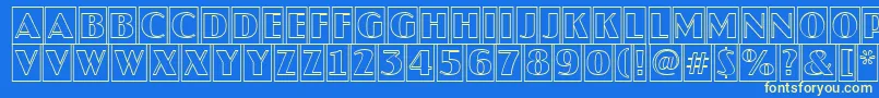 JaspercmotlRegular Font – Yellow Fonts on Blue Background