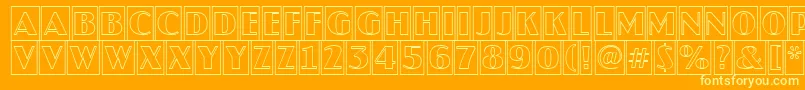 JaspercmotlRegular Font – Yellow Fonts on Orange Background