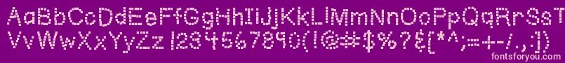 Kbwriteitonapostit Font – Pink Fonts on Purple Background