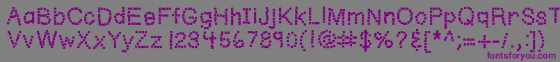 Kbwriteitonapostit Font – Purple Fonts on Gray Background