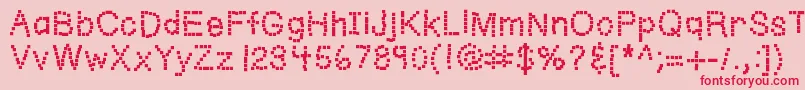 Kbwriteitonapostit Font – Red Fonts on Pink Background