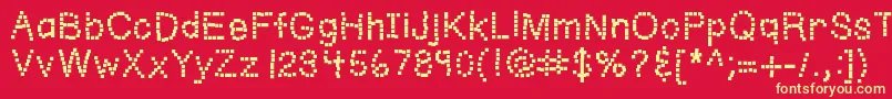 Kbwriteitonapostit Font – Yellow Fonts on Red Background