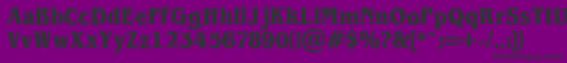 BrianjamesContour Font – Black Fonts on Purple Background