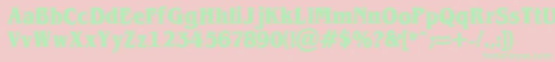 BrianjamesContour-Schriftart – Grüne Schriften auf rosa Hintergrund