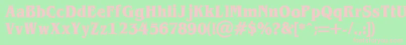 Шрифт BrianjamesContour – розовые шрифты на зелёном фоне