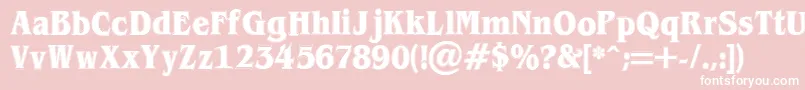 フォントBrianjamesContour – ピンクの背景に白い文字