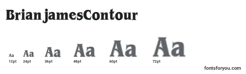 BrianjamesContour Font Sizes