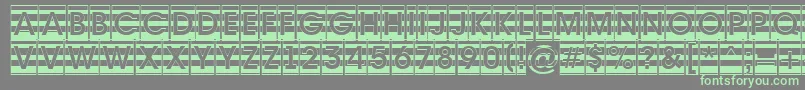 Fonte AAvantecmgrdstrBold – fontes verdes em um fundo cinza