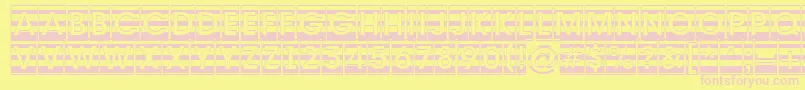 AAvantecmgrdstrBold Font – Pink Fonts on Yellow Background