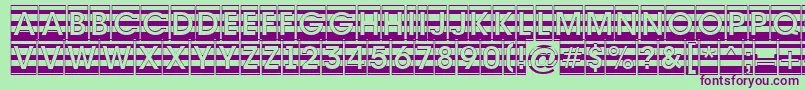 フォントAAvantecmgrdstrBold – 緑の背景に紫のフォント