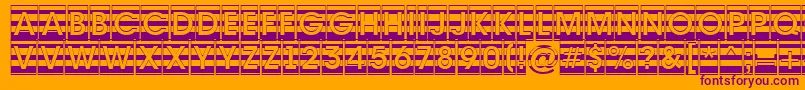 AAvantecmgrdstrBold-Schriftart – Violette Schriften auf orangefarbenem Hintergrund