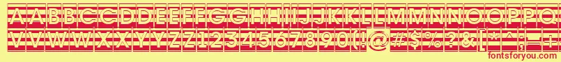 AAvantecmgrdstrBold Font – Red Fonts on Yellow Background