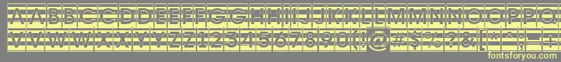 Fonte AAvantecmgrdstrBold – fontes amarelas em um fundo cinza