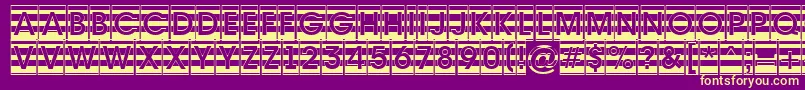 AAvantecmgrdstrBold-Schriftart – Gelbe Schriften auf violettem Hintergrund