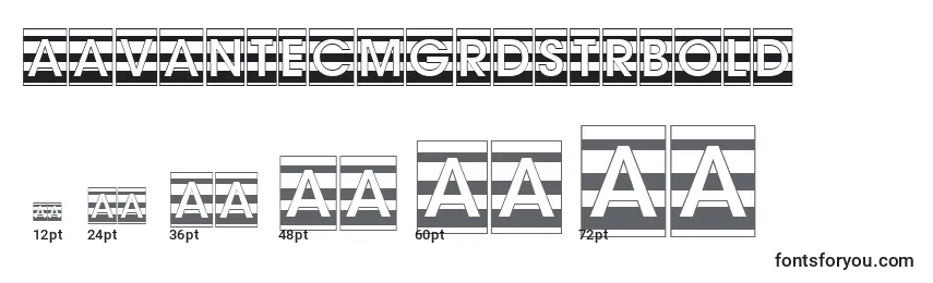 AAvantecmgrdstrBold Font Sizes