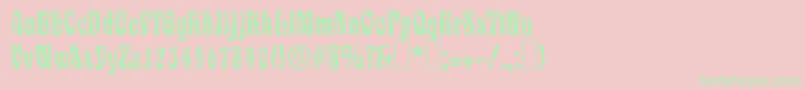 S730DecoRegular Font – Green Fonts on Pink Background