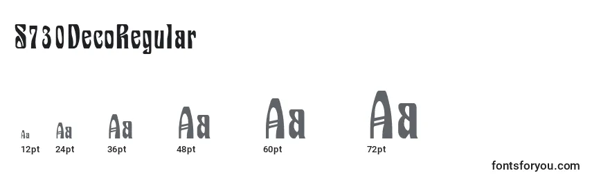 S730DecoRegular Font Sizes