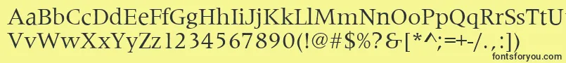 MetaphorRegular Font – Black Fonts on Yellow Background