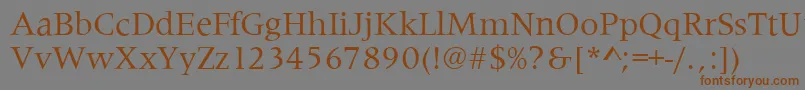 Подробнее о шрифте MetaphorRegular Шрифт MetaphorRegular – коричневые шрифты на сером фоне