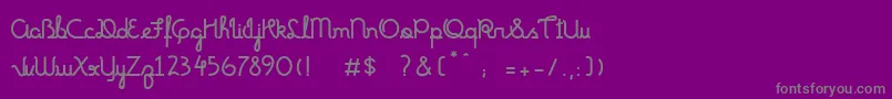 フォントFonteMundoBold – 紫の背景に灰色の文字