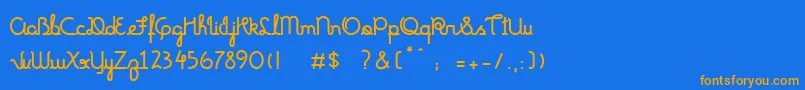 Шрифт FonteMundoBold – оранжевые шрифты на синем фоне