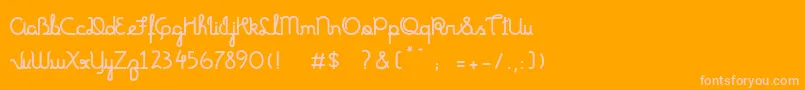 FonteMundoBold Font – Pink Fonts on Orange Background