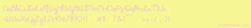 Saiba mais sobre a fonte FonteMundoBold Fonte FonteMundoBold – fontes rosa em um fundo amarelo