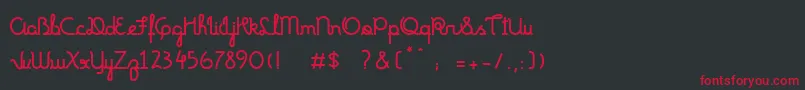 FonteMundoBold Font – Red Fonts on Black Background