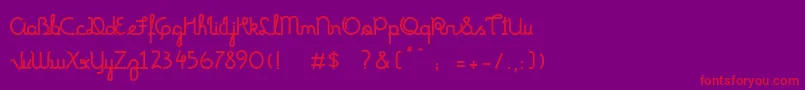 FonteMundoBold Font – Red Fonts on Purple Background