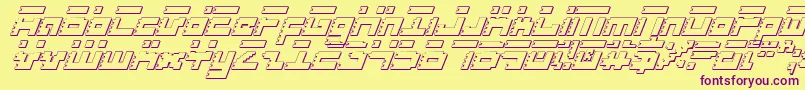 Roidsi Font – Purple Fonts on Yellow Background