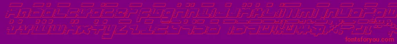 Roidsi-fontti – punaiset fontit violetilla taustalla