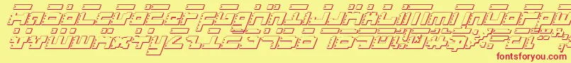 Czcionka Roidsi – czerwone czcionki na żółtym tle