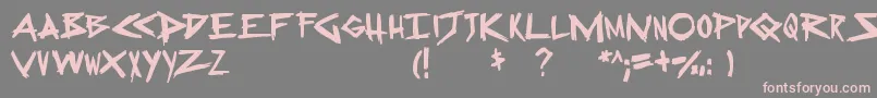 SugarDeath2 Font – Pink Fonts on Gray Background