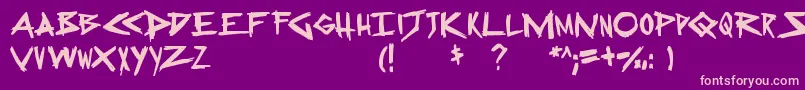 SugarDeath2 Font – Pink Fonts on Purple Background