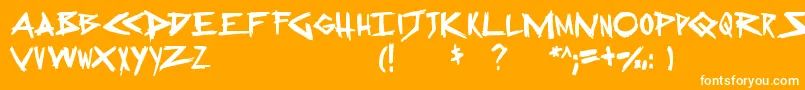 SugarDeath2 Font – White Fonts on Orange Background