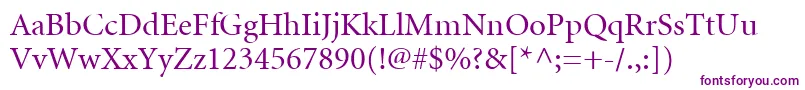 MinionLtRegular Font – Purple Fonts on White Background