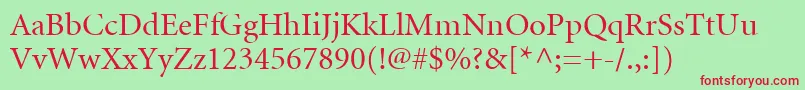 MinionLtRegular Font – Red Fonts on Green Background