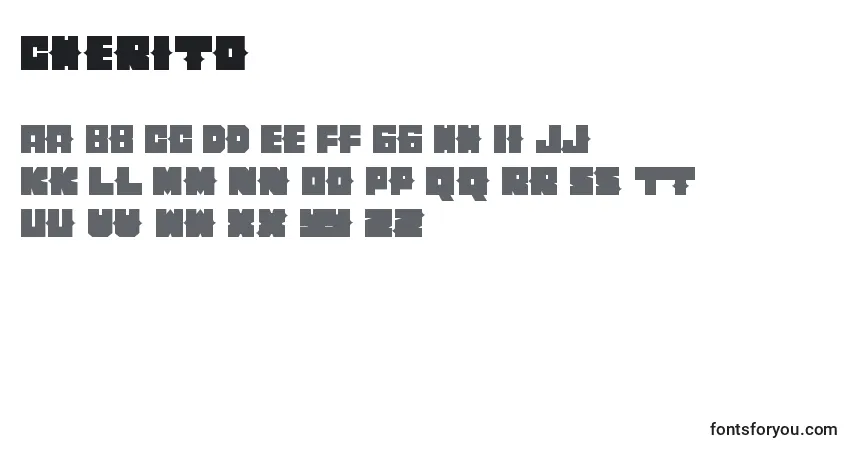 Fuente Cherito - alfabeto, números, caracteres especiales